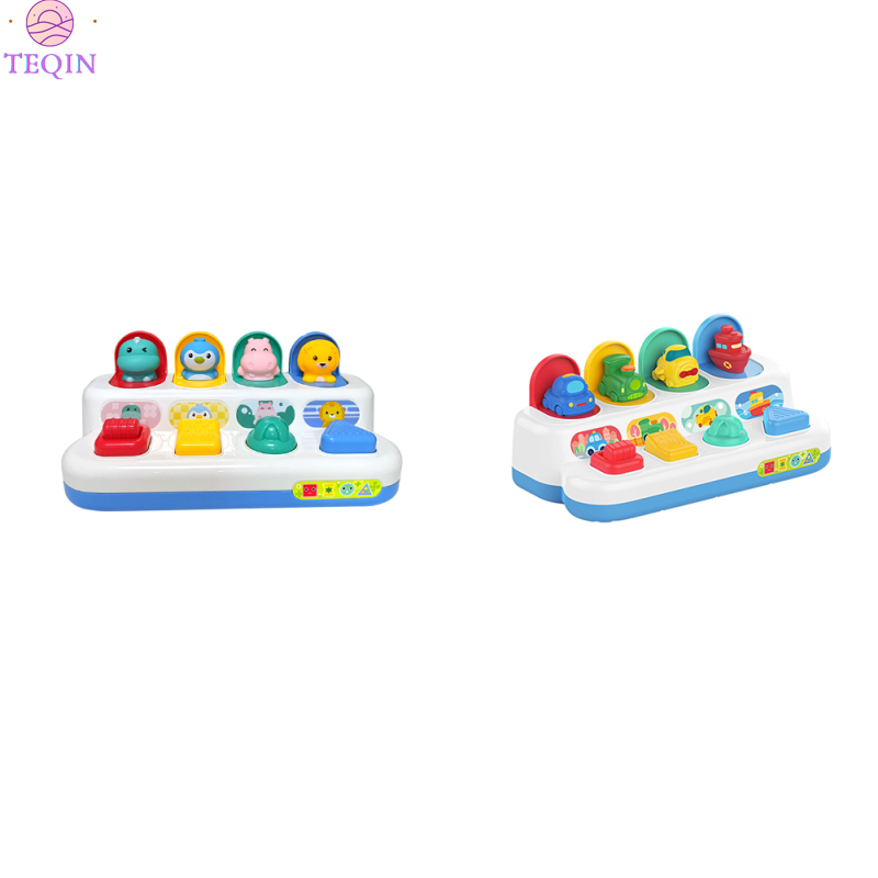 TEQIN【Fast Delivery】Interactive Pop Up Animals Toy Peekaboo Cause Effect Toys Puzzle Game Educational Toys Gifts For Boys Girls