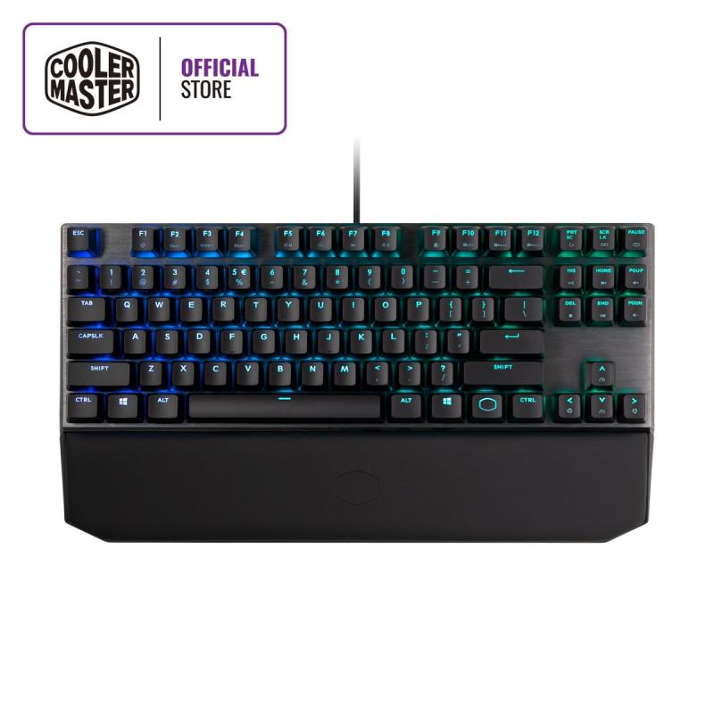 Cooler Master MK730 Mechanical Keyboard, Cherry MX Switches, RGB Illumination & RGB Lightbar, Magnetic Wrist Rest, Floating Keys Design, Brushed Aluminum Design (TKL Layout / 87 Keys) Singapore