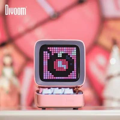 (SG Seller) New Divoom DITOO Pixel Bluetooth Wireless Speaker Mechanical retro mini computer model Smart Speaker alarm clock Christmas gift