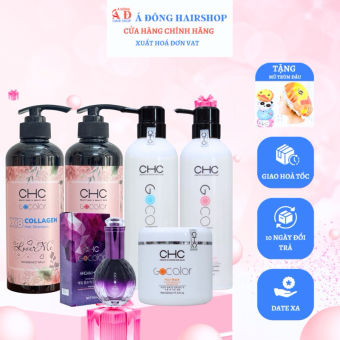BỘ DẦU GỘI XẢ HẤP Ủ DƯỠNG PHỤC HỒI TÓC TẠI NHÀ CHC GOCOLOR KOREA SUÔN MỀM MƯỢT