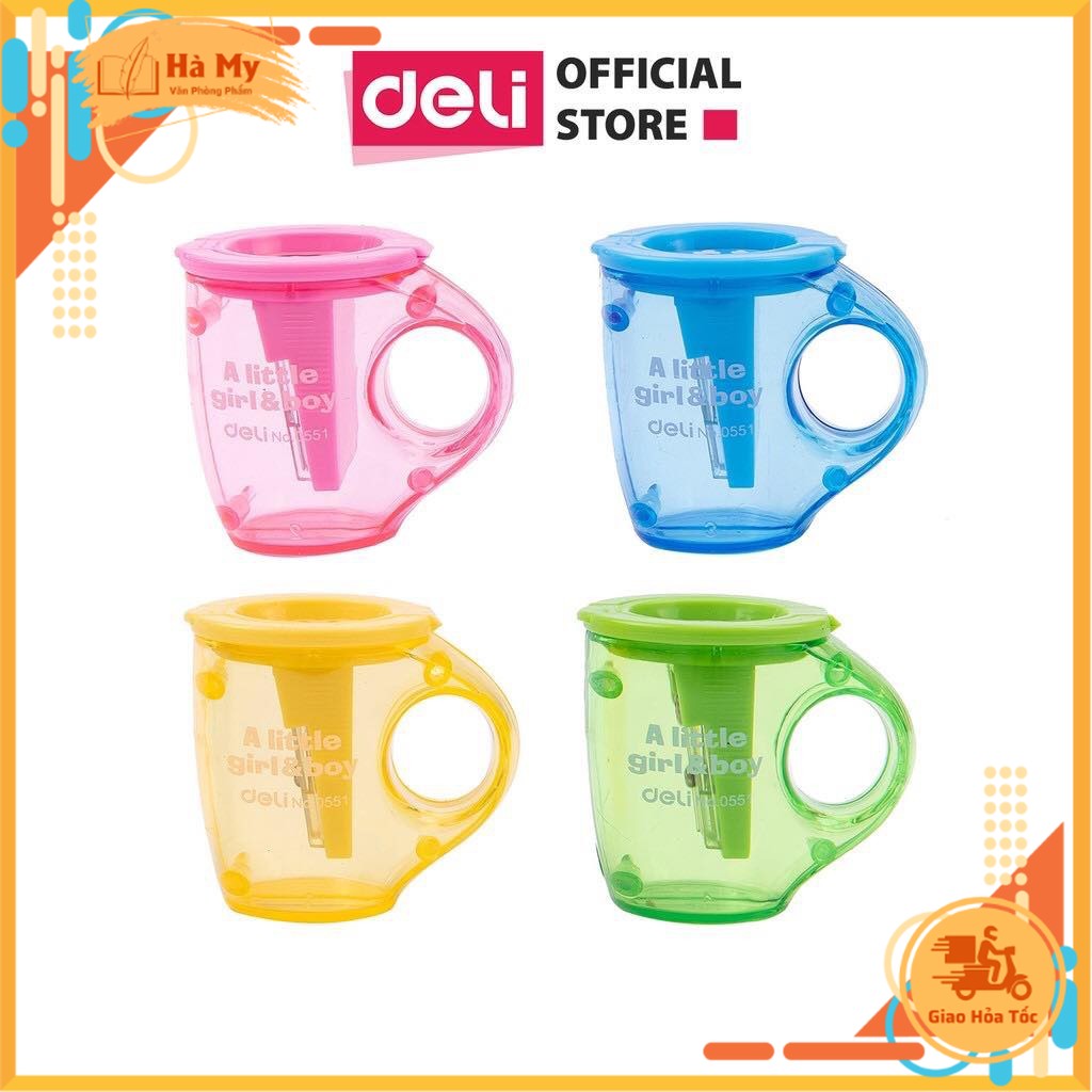 Gọt bút chì 2 lỗ hình cốc deli e0551