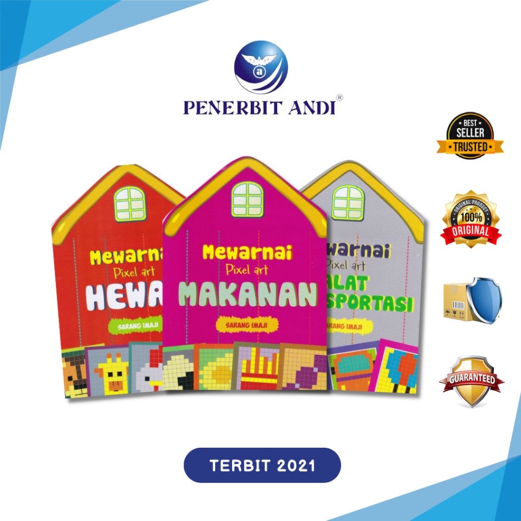 Penerbit Andi - Buku Mewarnai Pixel Art - Makanan
