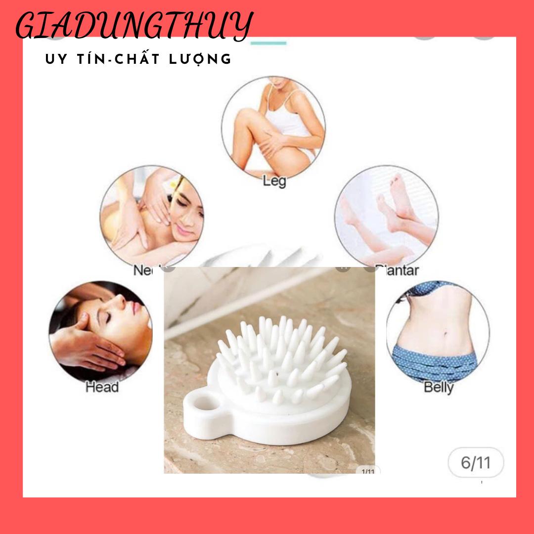 Bàn chải gội đầu silicon mềm, Lược gội đầu bằng silicon mát xa da đầu tiên dụng