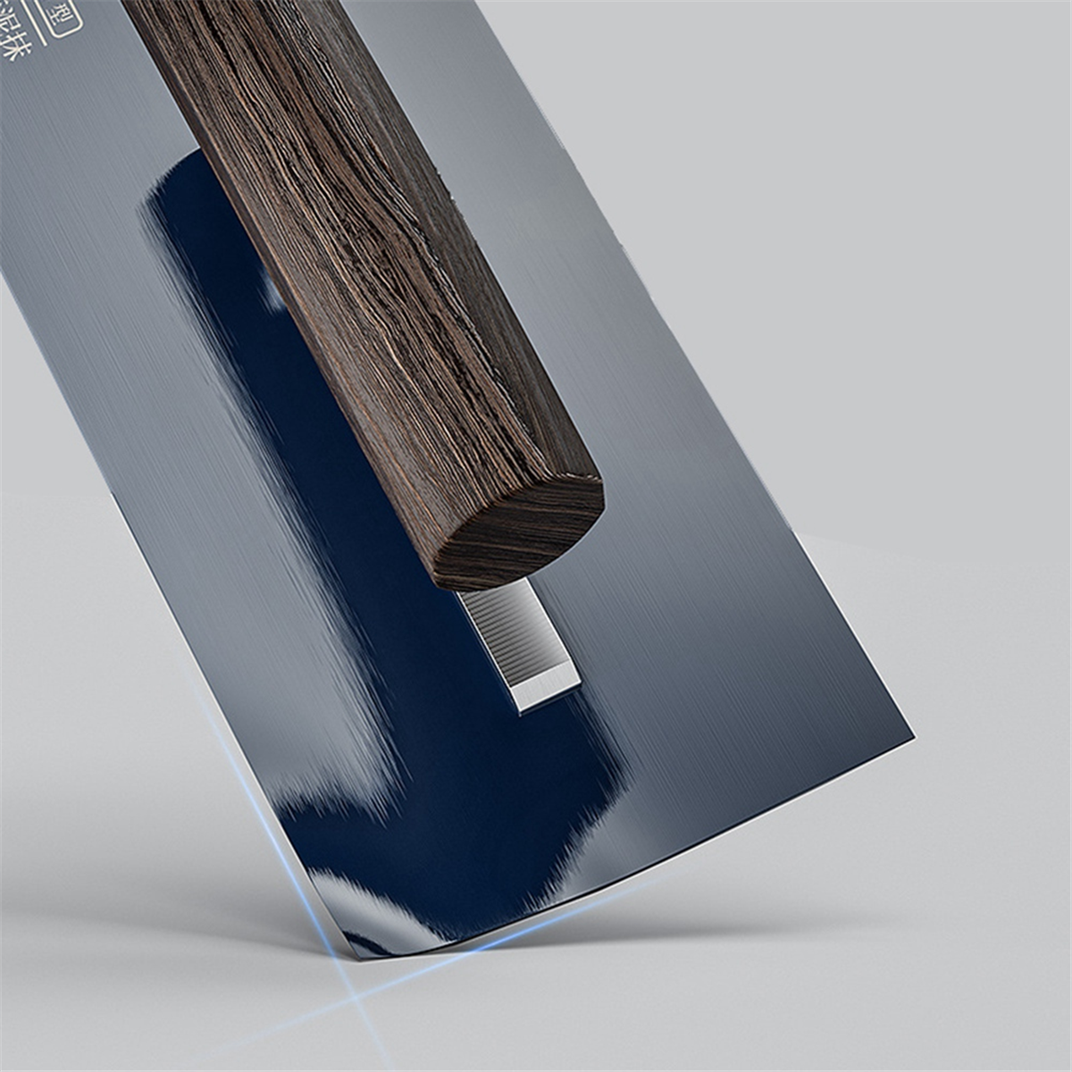 Cement Trowel Plastering Trowel Drywall 0.5mm Thick Finishing SK5 Steel Trowel with Wood Handle L-Shank - 3