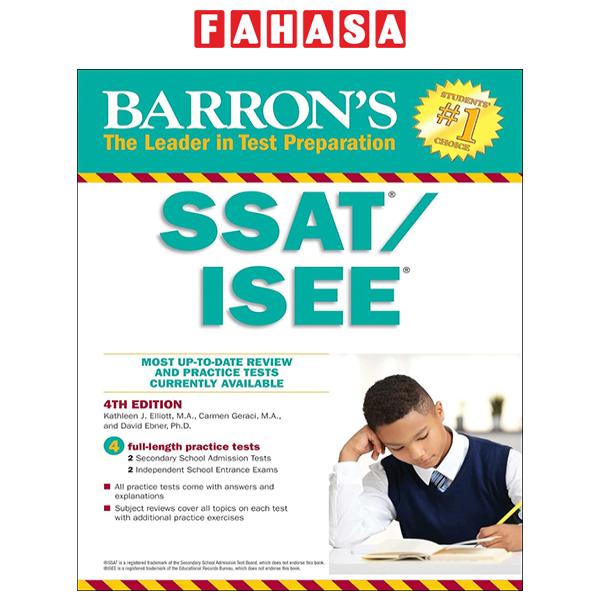 Sách Ngoại Văn - Fahasa - SSAT/ISEE: High School Entrance Examinations 4th Edition (Barron's Test Prep)