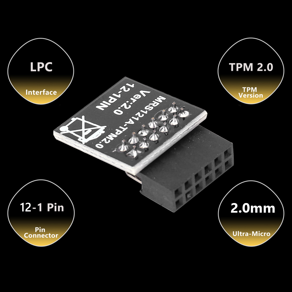 【Prime deal】 TPM 2.0 Module LPC-12PIN Motherboard Remote Encryption Security Module Replacement Part
