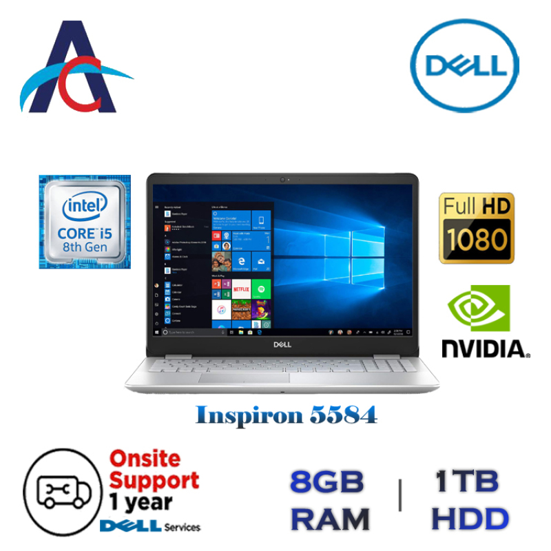DELL INSPIRON 5584 LAPTOP (Intel Core i5 | 8th Generation | NVIDIA GRAPHICS 2GB)