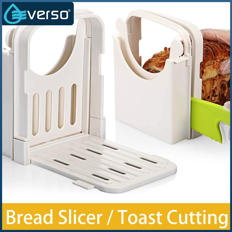 Everso Máy cắt lát bánh mì Có Thể Gập Lại máy cắt bánh mì Có Thể Điều Chỉnh Bánh Mì Nướng Máy cắt lát Bánh Mì Nhựa dụng cụ cắt Máy cắt lát bánh mì máy cắt bánh mì Cho dụng cụ nhà bếp Có Thể Gập Lại Máy cắt lát bánh mì