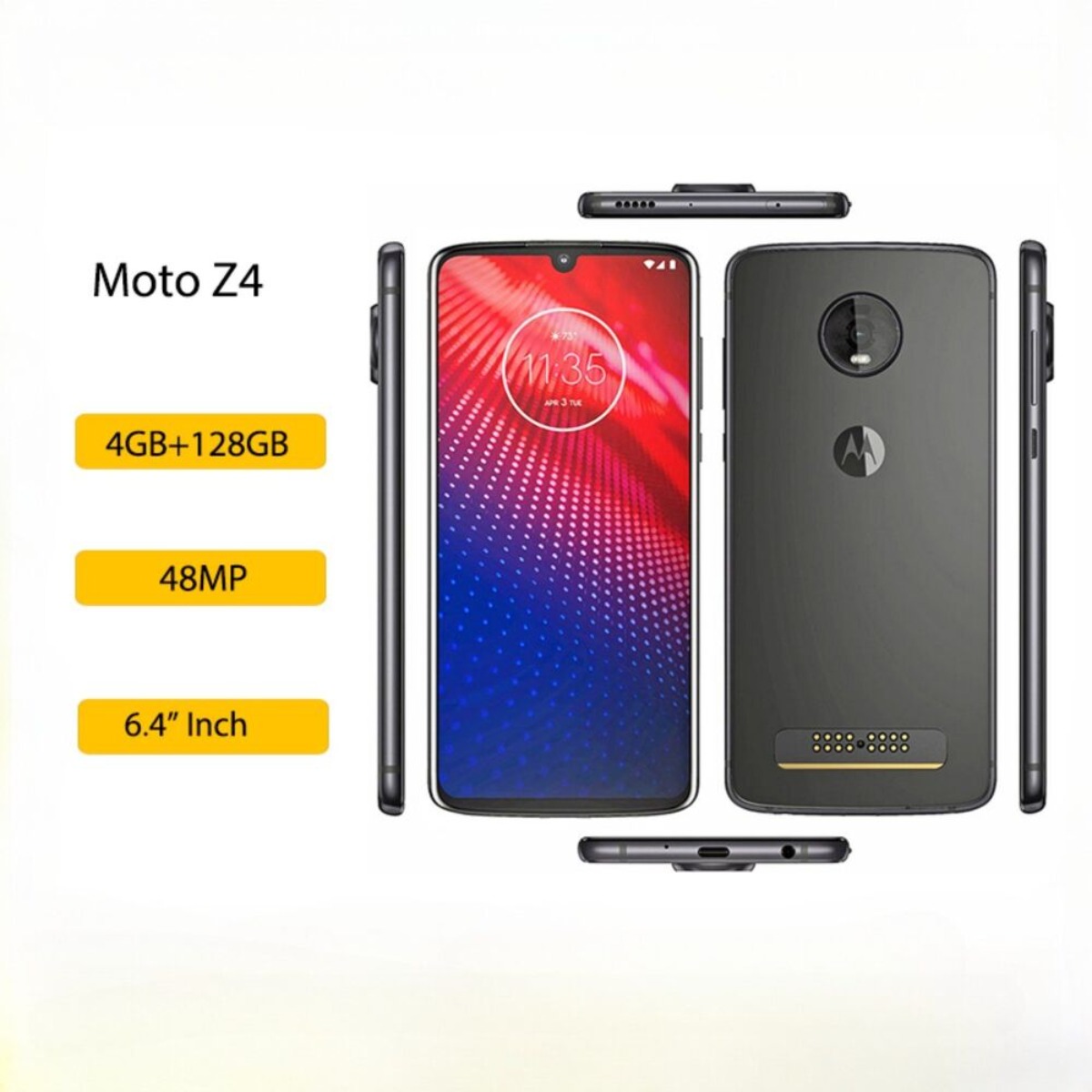 Unlocked Motorola Moto Z4 4G XT1980 4GB RAM 128GB ROM Cellphone Fingerprint ราคา 4,312 บาท*ส่งฟรี
