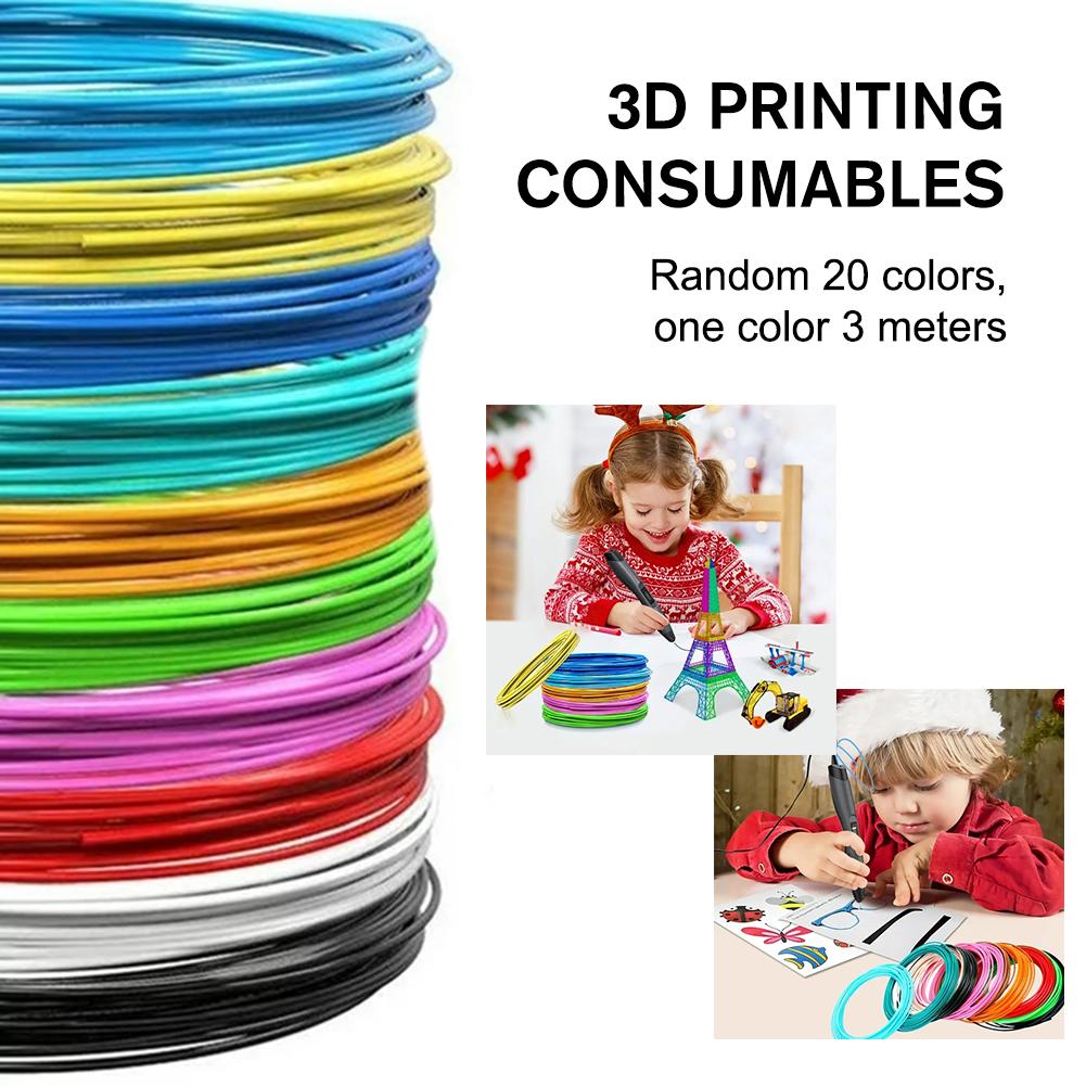 20 Colors 3D Printing Consumables Drawing Instrument 3D Printing Pen Supplies S1Y5