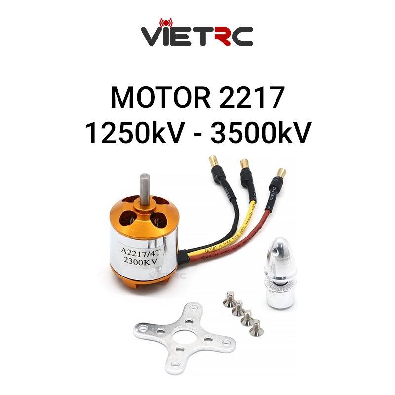 Động cơ không chổi than (brushless motor) 2217 1250kV / 2300kV / 3500kV cho đồ chơi điều khiển từ xa