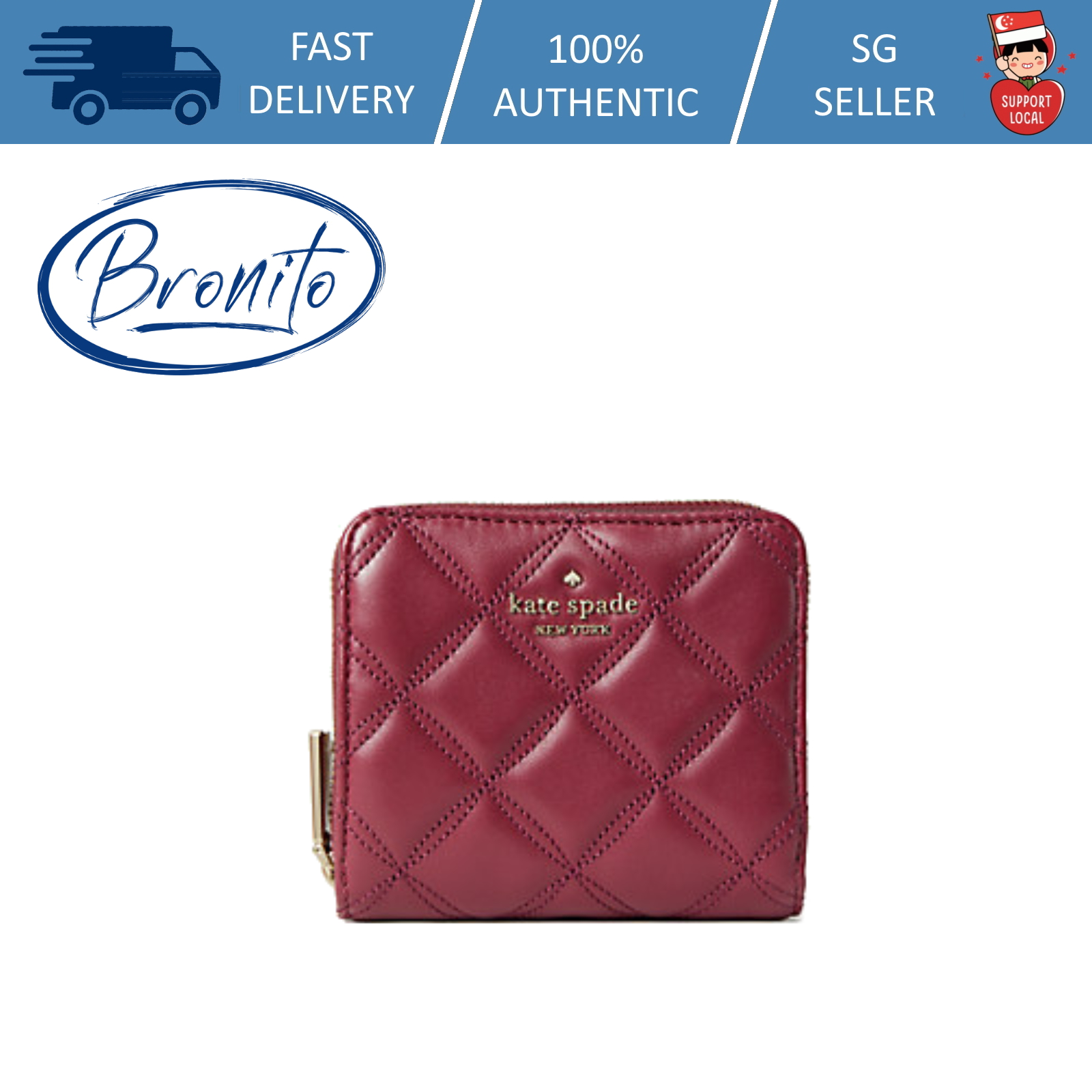 kate spade leather zip around wallet