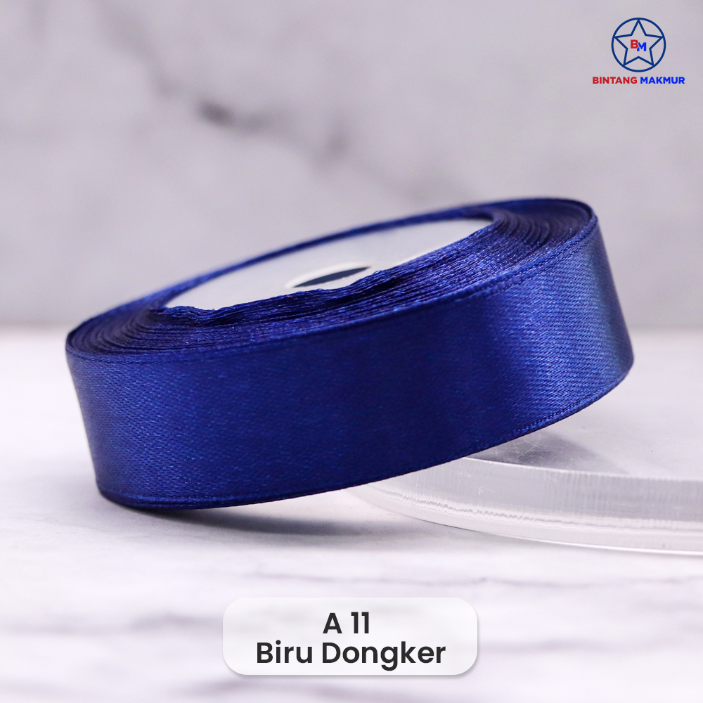 Pita Satin 2 cm 3/4 Inch Per Roll 20 Yard 185 Meter