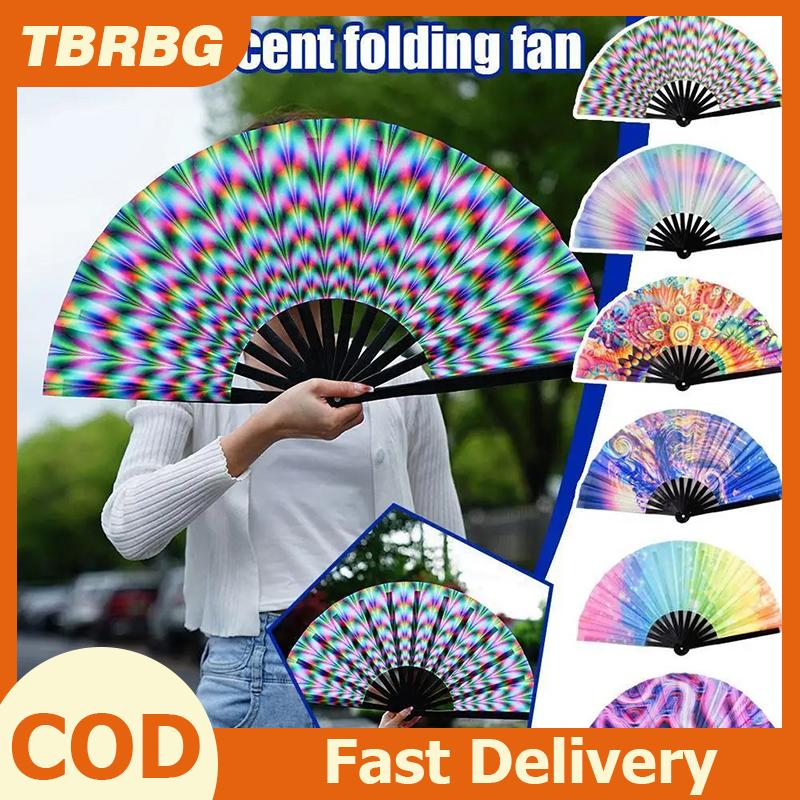 Portable Foldable Fan Fashion Festival Fan Glow-In-The-Dark