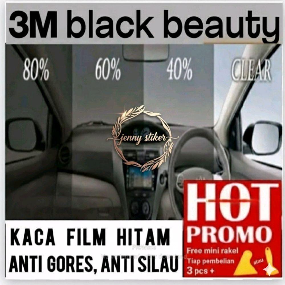 3m Black Beauty Window Film Black Anti-Scratch Heat Repellent Riben Anti-Uv 40% 60% 80% Premium for Home & Car Width 152 cm Length 50 cm Premium Quality Car Window Film Heat Repellent Window Film Car Window Film Harga 75,670 rupiah*Gratis Ongkir