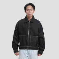 Nevada Boxy Fit With Full Zipper Jaket Jeans Pria 124113423