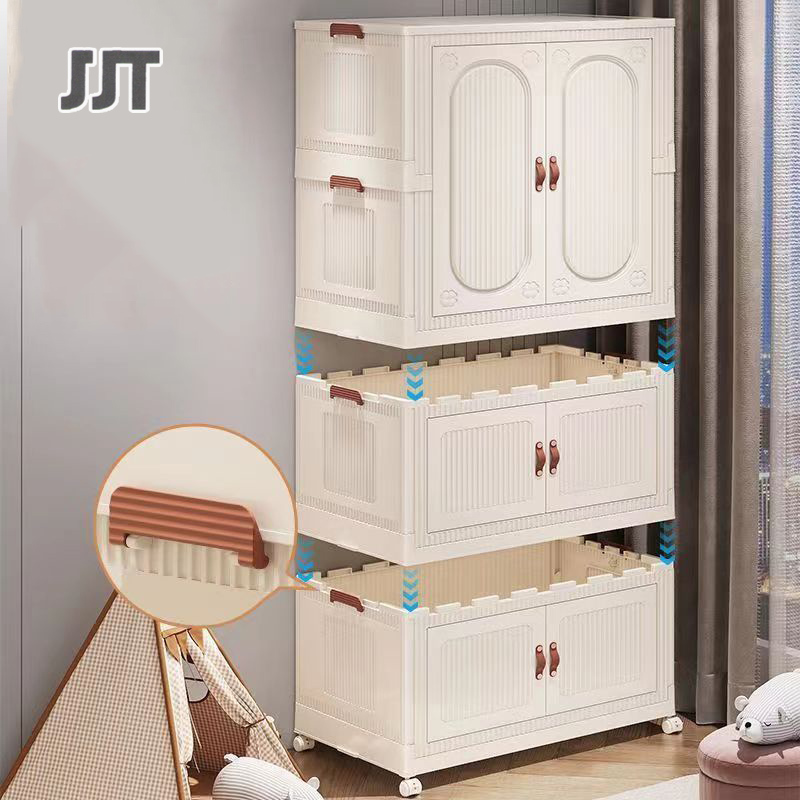Household plastic storage box Clothes storage cabinet Finishing supplies Multifunctional folding double-door cabinet with cover Cheap drawers, lockers, drawer boxes, plastic drawer plastic storage boxes, chest of drawers, storage drawers, storage compartm ราคา 1,911 บาท*ส่งฟรี