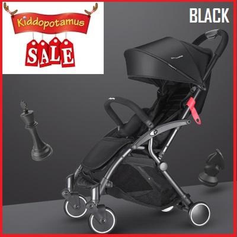 ★Fast Delivery★Kiddopotamus® Ultra Lightweight One Hand Fold Stroller - GREY BLACK Singapore