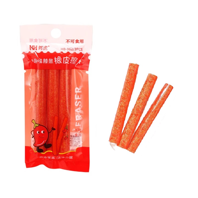 Cục Tẩy Hình Que Cay Dễ Thương – Tẩy Sạch Êm Tay, Không Rách Giấy, Nhỏ Gọn Cute Lạc Lối