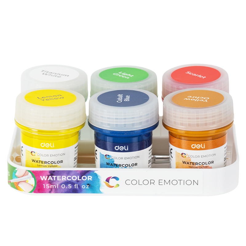 Deli 6/8/12Colors Color Emotion 15ml Watercolor Set EC22