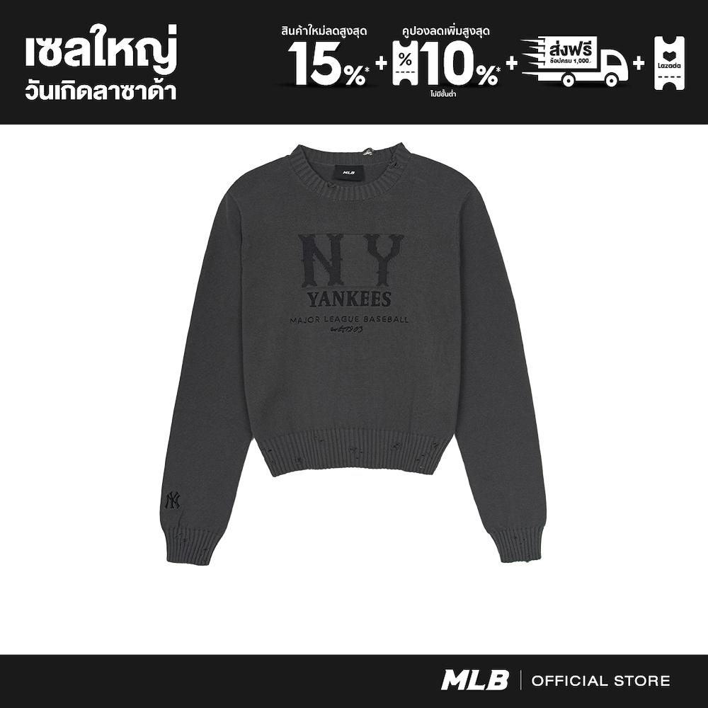 MLB Knitted Pullover Women S Basic Vintage Coopers Logo Knitted Pullover 3FKPB0151 50CGD Dark Charcoal Grey ราคา 6,590 บาท*ส่งฟรี