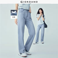 GIORDANO Women Jeans 100% Cotton Lightweight Jeans Hight Waist Five-Pocket Regular Fit Fashionable Casual Denim Pants 05416332