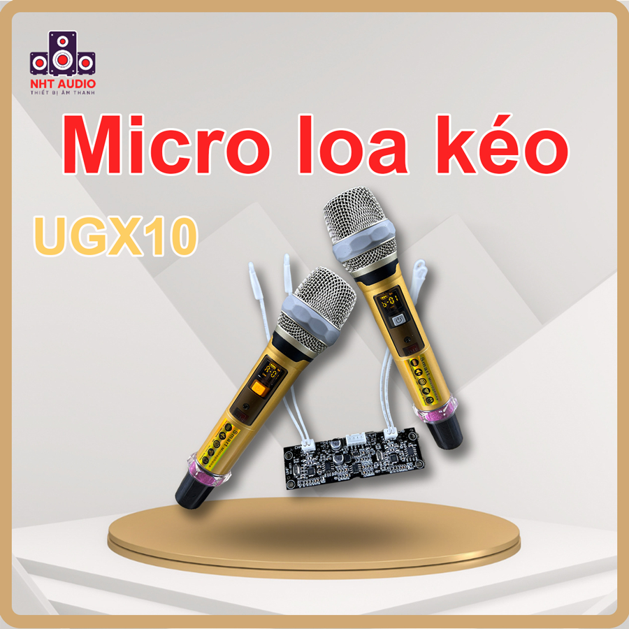 Micro loa kéo UGX10 hợp kim nhôm cao cấp chống hú chỉnh tần số chỉnh âm lượng