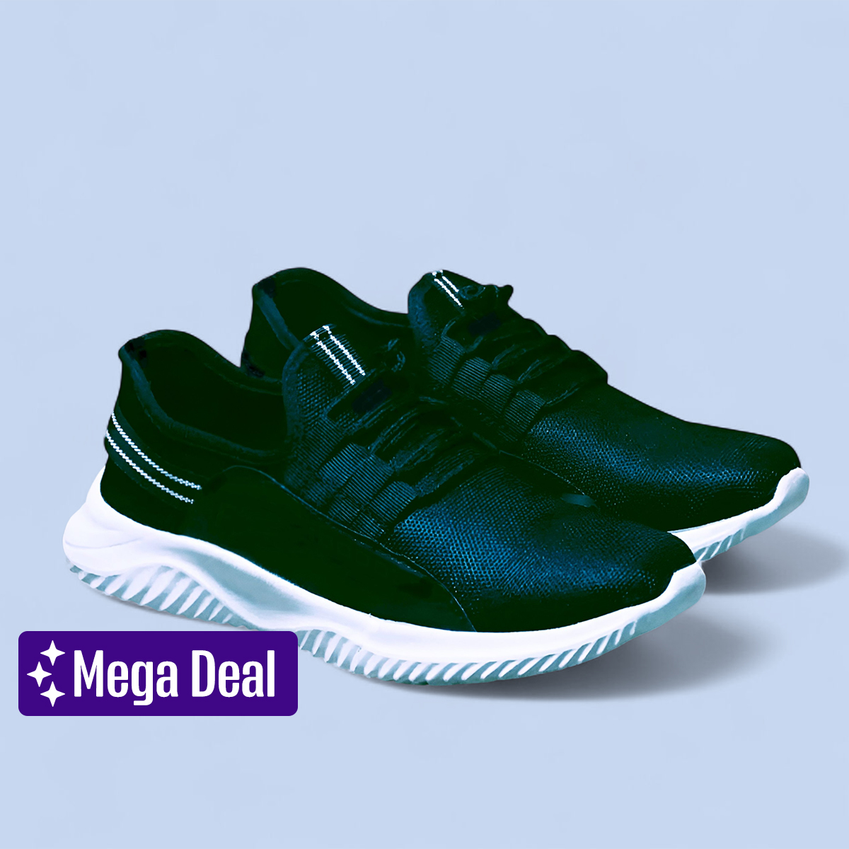 FLK New Trendy Men's Fashion Sneakers - Comfortable Low-Top Mesh Sports Shoes in Navy Blue gym