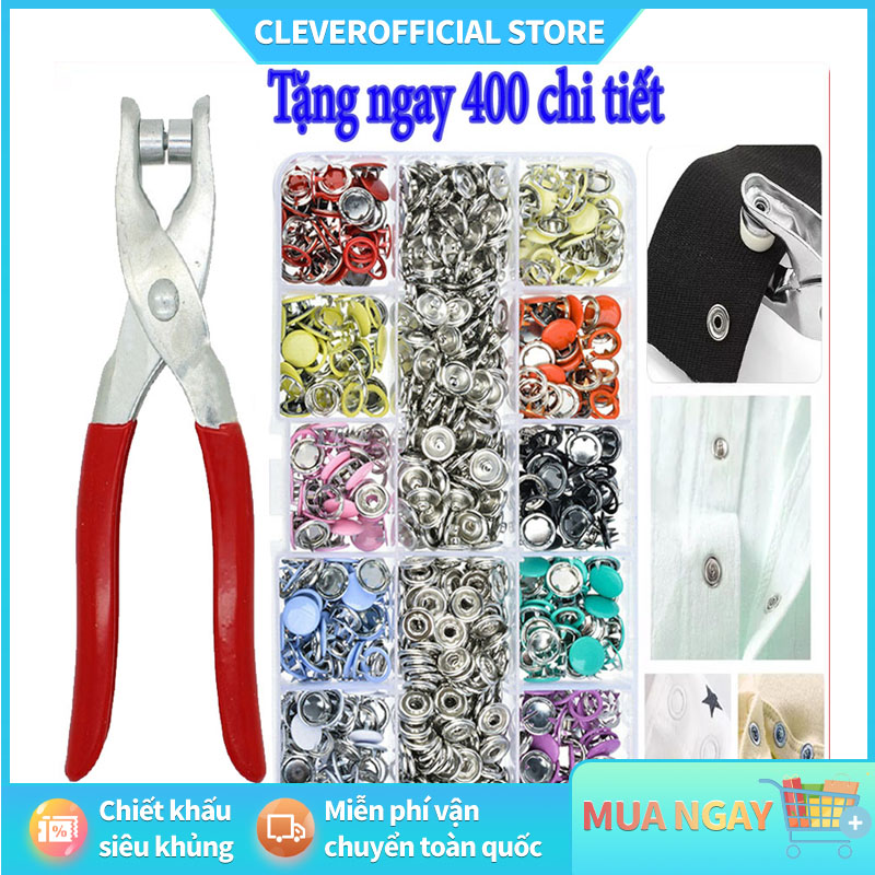 ⚡Miễn Phí Vận Chuyển⚡( QUÀ TẶNG 100 CHI TIẾT ) Kìm Bấm Khuy Bấm Quần Áo kiềm bấm cúc thông minh kềm bấm nút áo kềm bấm khuy cúc quần áo kìm bấm cúc áo snaps bộ đồ nghề tự làm