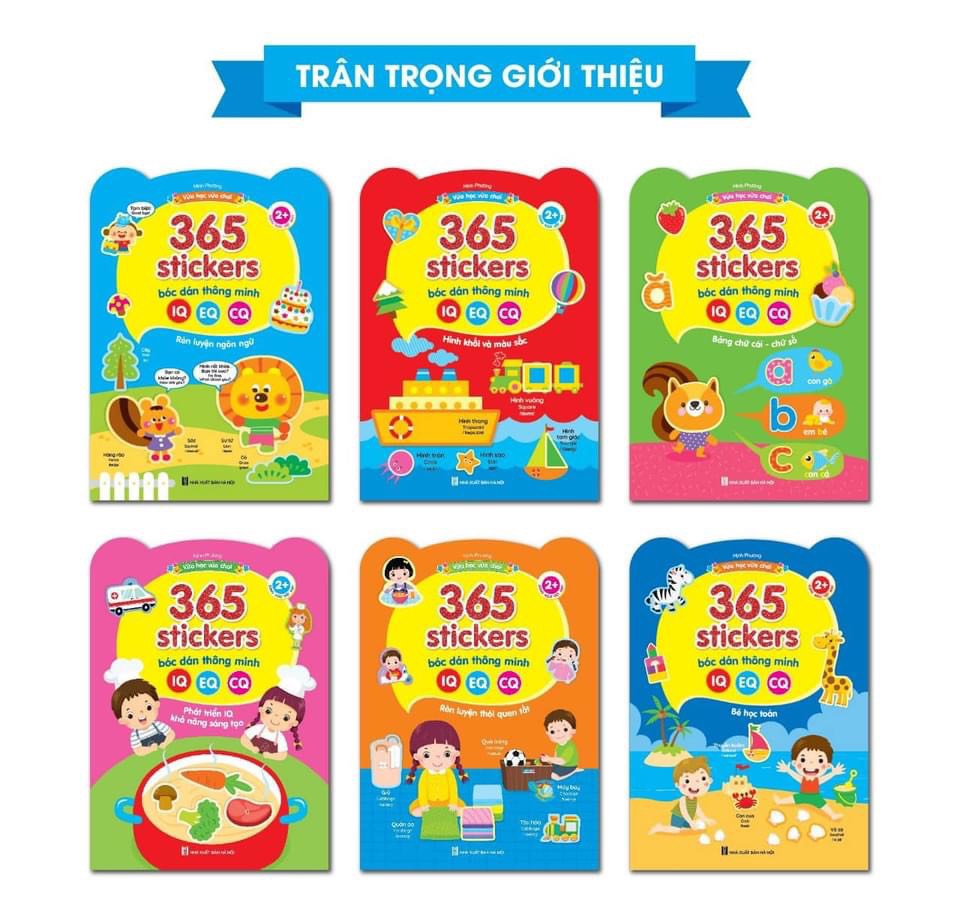 Sách - 365 stickers Bóc dán thông minh song ngữ Việt Anh dành cho trẻ từ 2