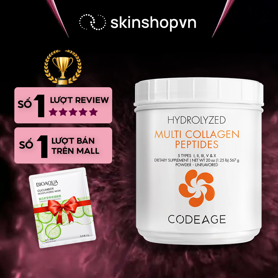 Bột collagen tổng hợp trẻ hóa da CodeAge Multi Collagen 567g