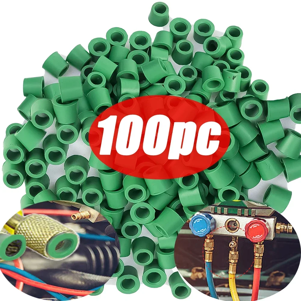 Màu xanh lá cây Máy điều hòa 1/4 ''dây sạc van Gasket Manifold sửa chữa bộ phớt thay thế phụ kiện xe hơi
