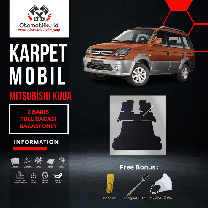 [ OTOMOTIFKU ] Karpet Mobil Mitsubishi Kuda Bahan Single Layer Rubber Eva Premium Harga 550,000 rupiah*Gratis Ongkir