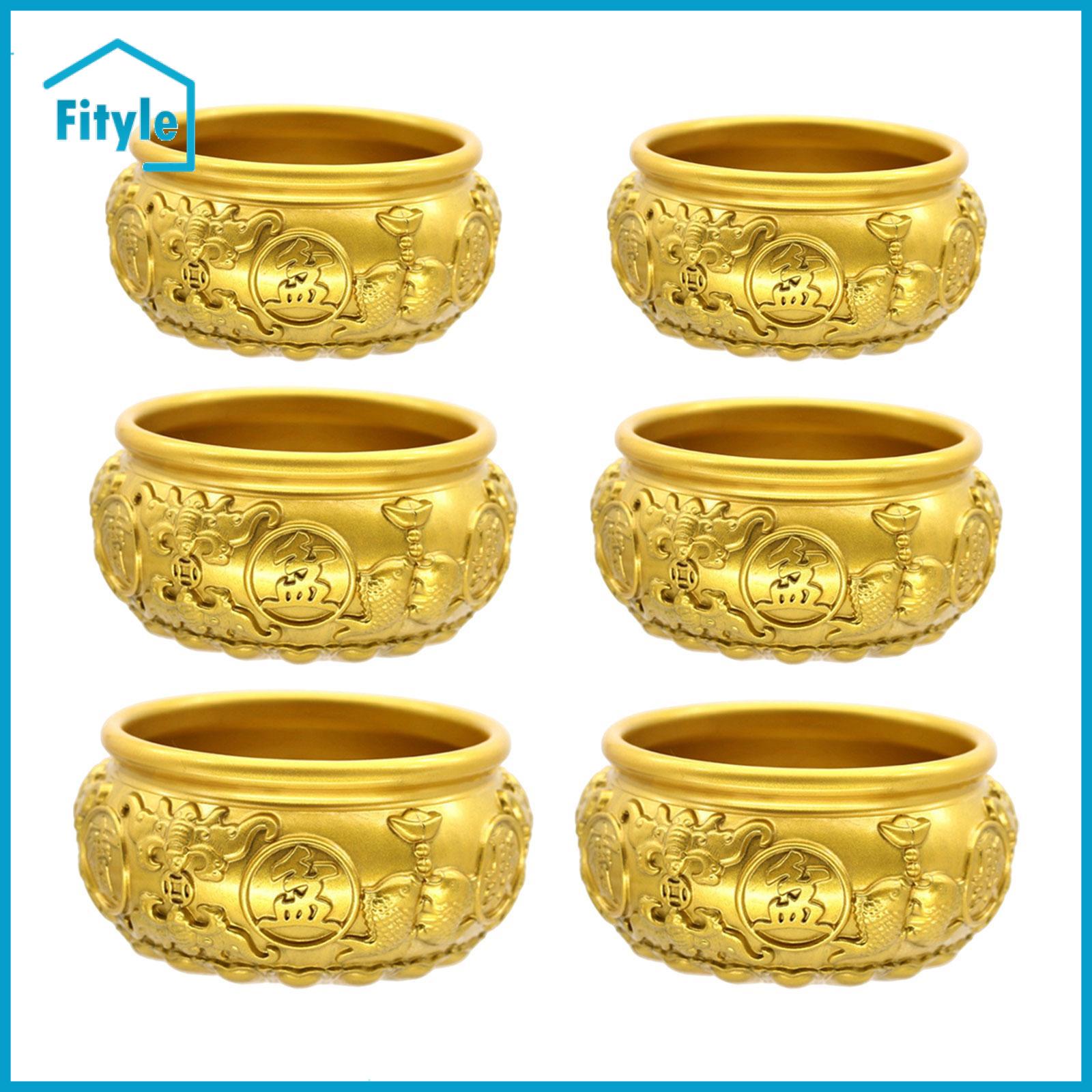 Feng Shui Treasure Basin Money Bowl Artwork Chinese Traditional Brass Cornucopia Bowl for Farmhouse Office Home Decoration ราคา 1,919 บาท*ส่งฟรี