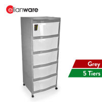 Elianware 3/4/5 Tiers Laci Almari Drawer Storage Box Organizer Cabinet with Wheels