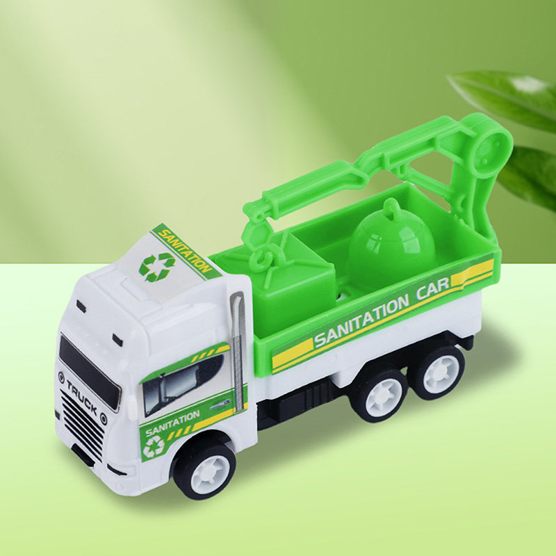 PICOK Đồ chơi trẻ em: Mô hình xe vệ sinh quán tính, xe kéo lùi, xe công binh quân sự, xe cứu hỏa – Đồ chơi bé trai, quà tặng cho trẻ em - 8