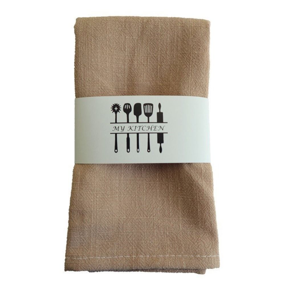 ZM6J3J Tái sử dụng Khăn ăn vải lanh cotton Mềm Trang trí bàn Khăn trà Đa năng Hoài cổ Tấm lót đĩa Tiệc - 4