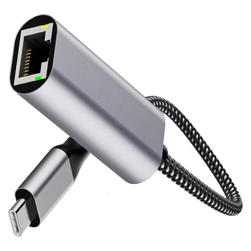 Usb C để Bộ chuyển đổi Ethernet Loại C để RJ45 Dây cáp đầu đực kết nối trực tiếp Gigabit LAN mạng cho máy tính xách tay Phụ kiện PC