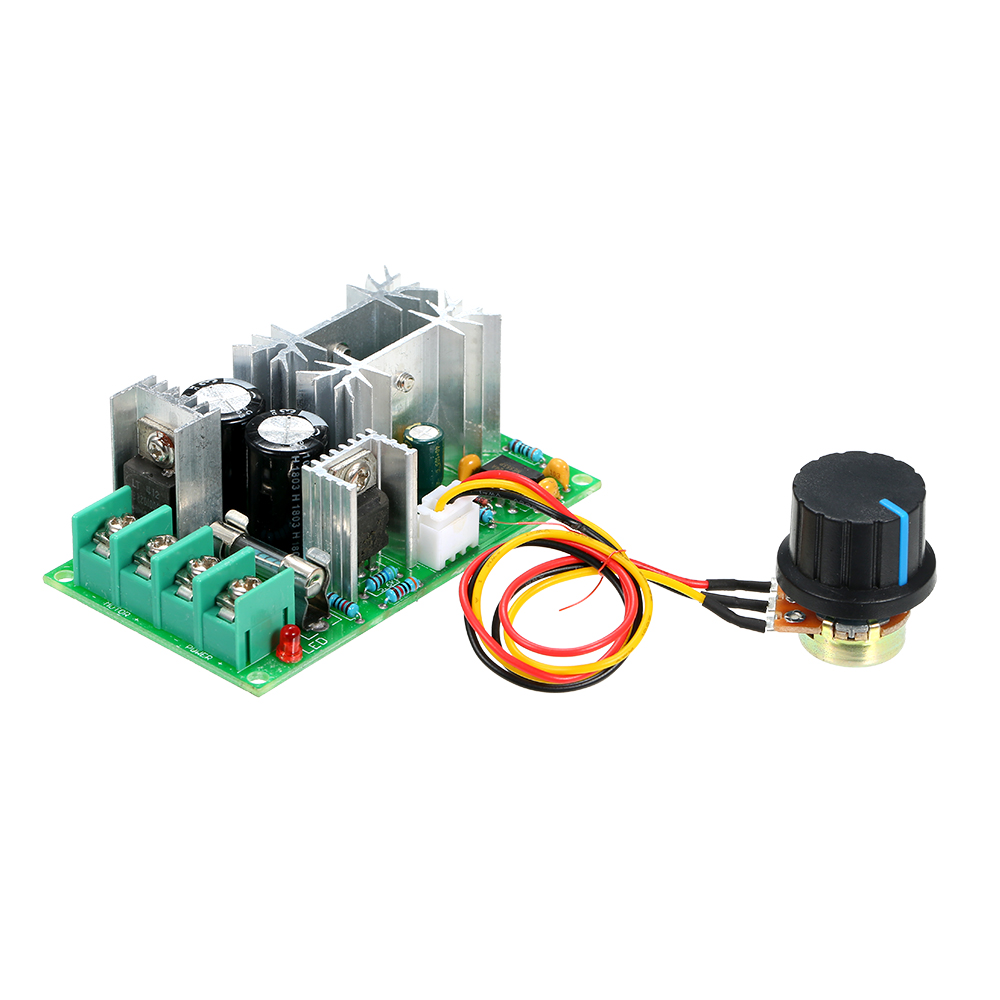 Smate DC 12V 24V 36V 48V 20A điều khiển tốc độ động cơ PWM Bộ điều tốc 0-100% điều chỉnh