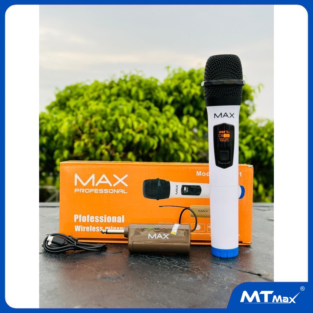 Micro Không Dây Gía Rẻ MAX 21 Sử Dụng Cho Loa Kéo , Amply , vang cơ , Mixer