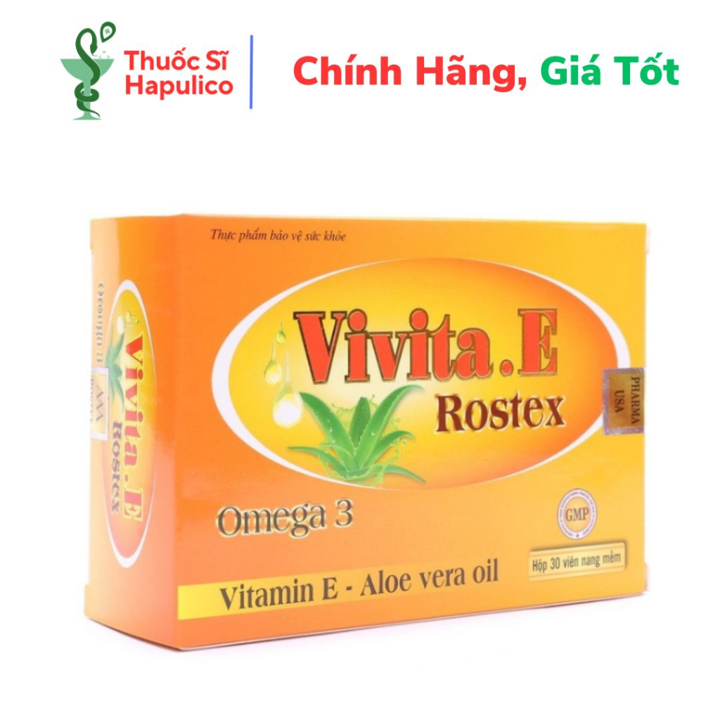 Viên uống đẹp da Vivita. E Rostex HDPHARMA bổ sung Vitamin E, Omega 3