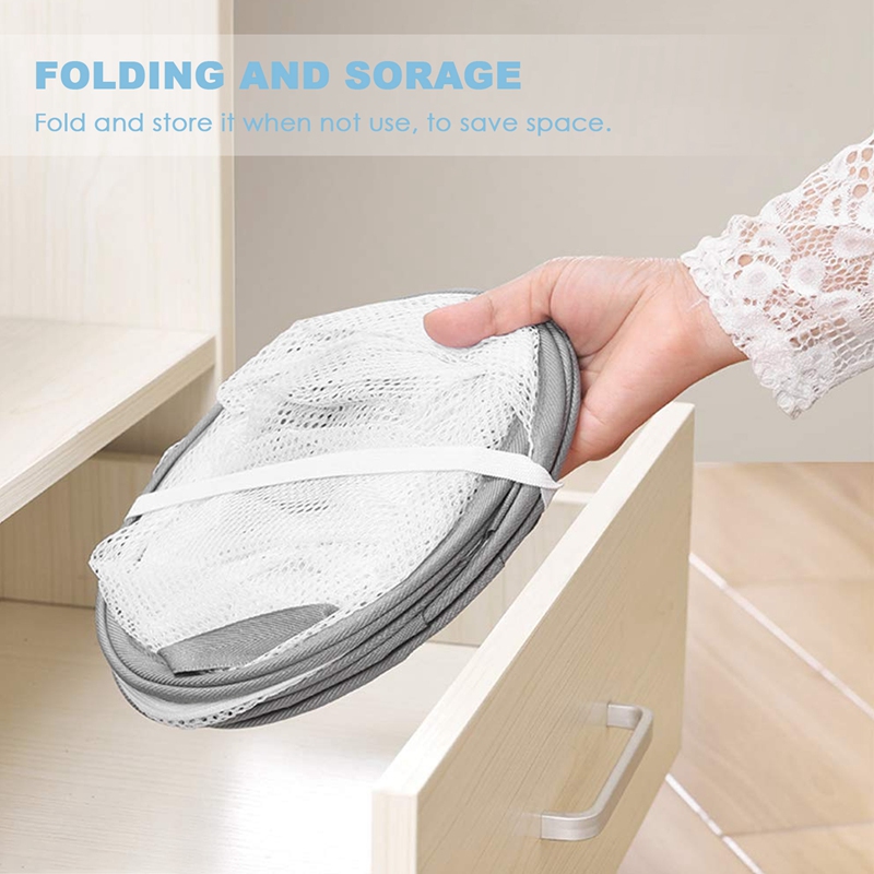 Z8Sweater Drying Rack Hanging Clothes Hanging Dryer Laundry Mesh Drying Rack Foldable Clothing Dryer