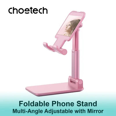 CHOETECH Phone Stand Multi-Angle Adjustable Desk Moblie Phone Holder Tablet Stand With Mirror iPad Stand Tablet Stand Handphone Stand Mobile Phone Stand Phone Stand Holder Tablet Holder