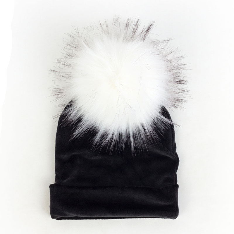 Nbhgy geebro mùa đông warme chế độ niedlichen bé mädchen jungen Samt Beanie hüte Ins solide Weichen diken flanell Babys Kinder giả pelz Pom Pom Túp lều mkjiu