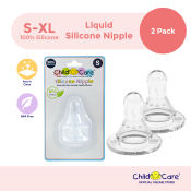 Child Care Liquid Silicone Standard Neck Nipple, Set of 2