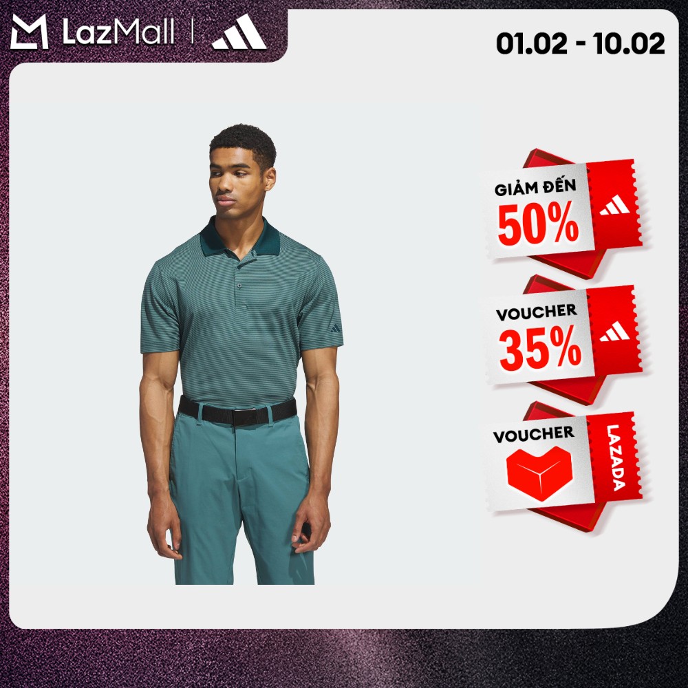 adidas Golf Ottoman Polo Shirt Men Green JW8845