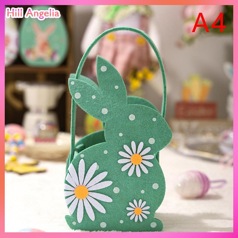 [Hill Angelia] Túi tote hình kẹo, giỏ đựng bằng nỉ mềm, túi quà tặng lễ Phục Sinh, túi thỏ 3D dùng để tặng quà hoặc tổ chức trò chơi tìm trứng trong tiệc Phục Sinh - 2