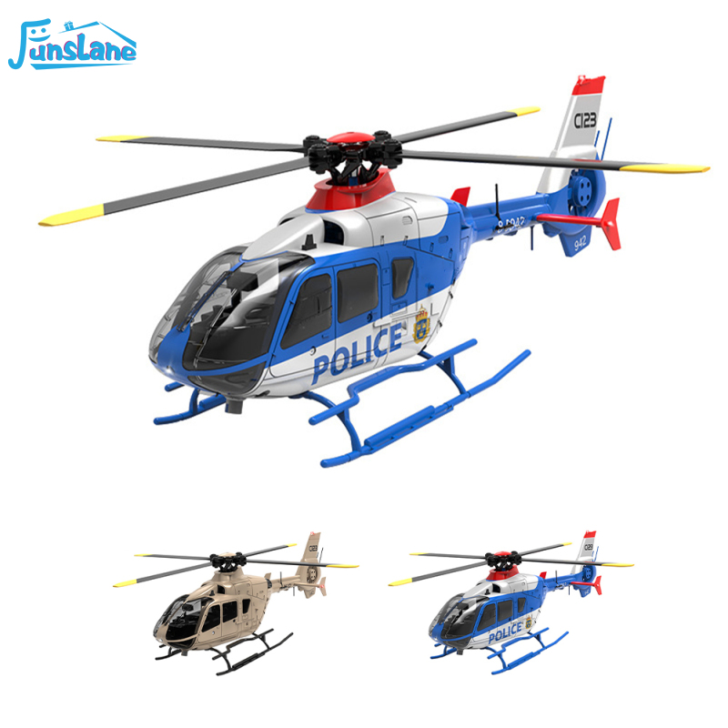 FunsLane C123 Remote Control Helicopter 6CH 2.4G RC Helicopter Toys 6-Axis Gyroscope Flybarless Airplane Model Gifts For Girls Boys ราคา 10,314 บาท*ส่งฟรี