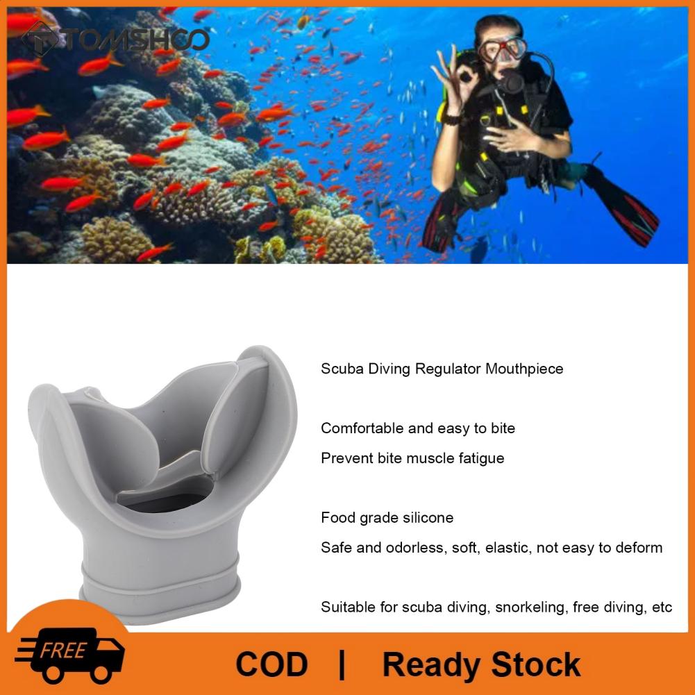 Tomshoo ống tẩu lặn Ống thở ống tẩu thức ăn mềm cấp Silicone Trọng lượng nhẹ với dây đeo Tie cho lặn