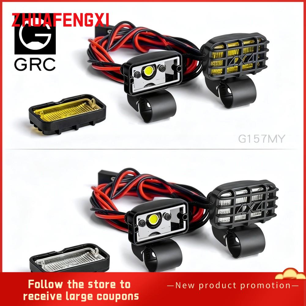 ZHUAFENGXI 1 Pair  loại Đèn chiếu sáng xe RC 17mm 1/10 1/8 Đèn tìm kiếm mô phỏng  Phong cách địa hình Đèn tìm đồ chơi ô tô Cho TRX-4 TRX-6 SCX10.